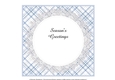 7X7 CHRISTMAS INSERT - BLUE AND WHITE TARTAN AND LACE 3