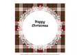 7X7 CHRISTMAS INSERT - RED AND GREEN TARTAN AND LACE 2