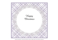 7X7 CHRISTMAS INSERT - PURPLE AND WHITE TARTAN AND LACE 2