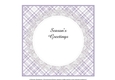 7X7 CHRISTMAS INSERT - PURPLE AND WHITE TARTAN AND LACE 3