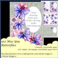 5x7 Miss You Butterflies