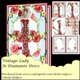 Vintage Lady In Diamante Dress