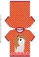 TEE SHIRT CARD - DOG AND FLOWERS