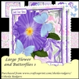 Large Flower and Butterflies 1