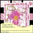 Large Flower and Butterflies 2