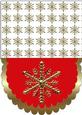 Scalloped Gold Snowflake on Red