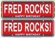 Number Plate - Fred Rocks