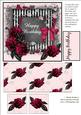 Red Roses and Silver Hearts - Exploding Card