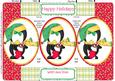 Christmas Penguin 3 Tri Fold Card