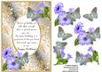 Blue Birthday Butterflies with Poem 10