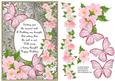 Butterflies with Gems, Dogwoods and Poem 1