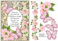 Butterflies with Gems, Dogwoods and Poem 3