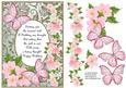 Butterflies with Gems, Dogwoods and Poem 4