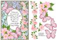Butterflies with Gems, Dogwoods and Poem 6