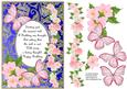 Butterflies with Gems, Dogwoods and Poem 7