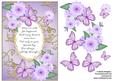 Butterflies with Gold Flourishes and Poem 1