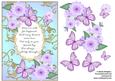 Butterflies with Gold Flourishes and Poem 3