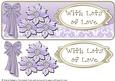 Large Dl with Lace - Lilac Glass Flowers