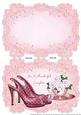 Pink Strip Card - Shoes and Roses - Daughter