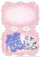 Pink Strip Card - Velvet Boots and Roses