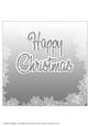 8 Inch Insert - Poinsettia Edge Happy Christmas 2