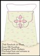 Large Gift Handbag - Pink Rosebuds on Green