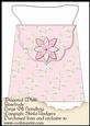 Large Gift Handbag - Diagonal White Rosebuds