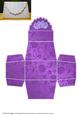 Small Favour Box - Deep Purple Floral Damask