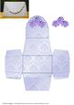 Small Favour Box - Pale Lilac Damask with Roses