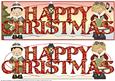 Large Dl Card - Happy Christmas Carol Singers 2