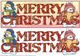 Large Dl Card - Merry Christmas Singing Snowmen 1
