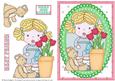 Sweet Girl with Tulips 2