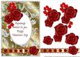 Red Rose Cluster Valentine Card 3