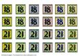 Age Toppers for Cards - 18 and 21 Set 2