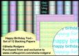 Happy Birthday Text - Set of 12 Backing Papers
