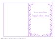7x5 Insert - Rosebud Border Love You Mothers Day