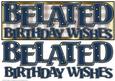 Belated Birthday Wishes - Blue on Tartan 1