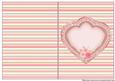 Heart Frame Sketch - Pink Shabby Chic Roses 1 Insert