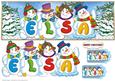Snowmen Names Large Dl - Elsa