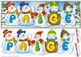Snowmen Names Large Dl - Paige