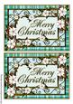 Two Merry Christmas Toppers 7x5 Set 2