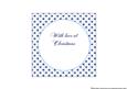 Christmas Insert - Blue Polka Dots