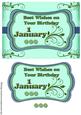 Day of the Year Birthday - January 1