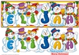 Snowmen Names Large DL - ELIJAH