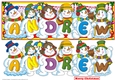 Snowmen Names Large DL - ANDREW