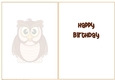 Happy Birthday - Little Owl Insert