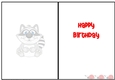 Happy Birthday - Little Raccoon Insert