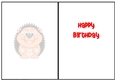 Happy Birthday - Little Hedgehog Insert