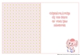 PINK ELEPHANT WELCOME BABY INSERT