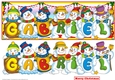 SNOWMEN NAMES LARGE DL - GABRIEL